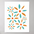Search for abstract flower posters Retro