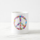 Search for peace symbol coffee mugs Flower power