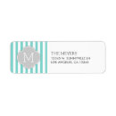 Search for blue striped return address labels Pattern