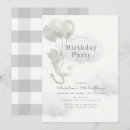 Search for big cat birthday invitations Watercolor