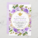 Search for baby sprinkle tea party invitations Purple