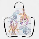 Search for blue lobster aprons Watercolor