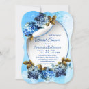 Search for shades of blue invitations Gold