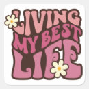 Search for living life stickers Retro