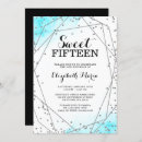 Search for aqua blue quinceanera invitations Elegant