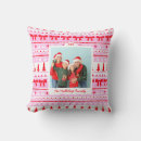 Search for ugly christmas sweater pattern cushions Red