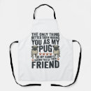 Search for funny pug aprons Wolf