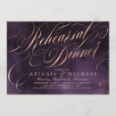 Search for purple rehearsal dinner invitations Typography