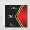 Search for red gold 75th birthday invitations Black