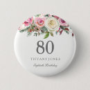 Search for 80th birthday badges Floral