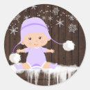Search for purple snowflake baby shower stickers Baby its cold outside