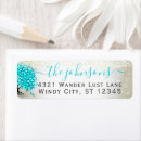 Search for teal heart return address labels Couple