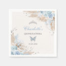 Search for blue and silver napkins Quinceanera
