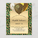 Search for green leopard invitations Gold
