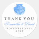 Search for scallop wedding stickers Thank you