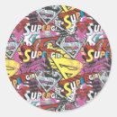 Search for comic pattern stickers Supergirl