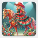 Search for childrens horse stickers Cowgirl