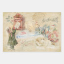 Search for christmas santa wrapping paper Victorian