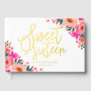 Search for sweet 16 guest books Girly