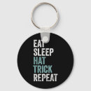 Search for eat sleep hockey key rings Soccer player