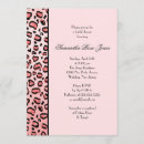 Search for leopard bridal shower invitations Pink