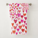 Search for pink heart bath towels Pattern