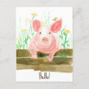 Search for farm pig postcards Piglet