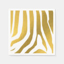 Search for zebra stripe napkins Gold