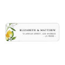 Search for lemon return address labels Watercolor