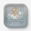 Search for floral baby shower plates Teddy bear