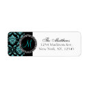 Search for purple and aqua return address labels Vintage