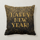 Search for new years eve cushions Black and gold