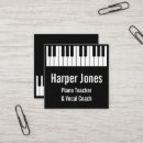 Search for keyboard player business cards Music teacher