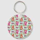 Search for red flowers key rings Pretty
