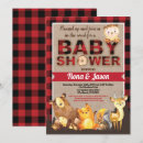 Search for red plaid baby shower invitations Lumberjack
