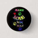 Search for hippie symbol badges Make love not war
