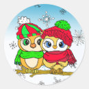 Search for cute christmas owl stickers Winter