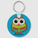 Search for colourful owls key rings Yellow