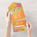 Search for orange rsvp wedding invitations Watercolor flowers