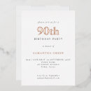 Search for rose gold 90th birthday invitations Blush