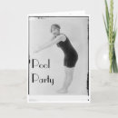 Search for vintage pool party invitations Swimmer