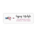 Search for pink feathers return address labels Boho chic