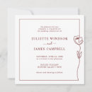 Search for flower line art wedding invitations Hand drawn