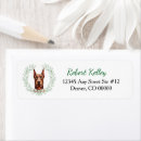 Search for doberman dog return address labels Watercolor