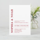 Search for red and white wedding invitations Contemporary