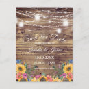 Search for mason jar save the date postcards Sunflowers