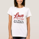 Search for love is the answer tshirts Question