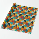 Search for puzzle pieces wrapping paper Fun