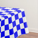 Search for blue and white tablecloths Check