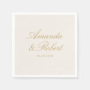 Search for gold and white wedding napkins Simple